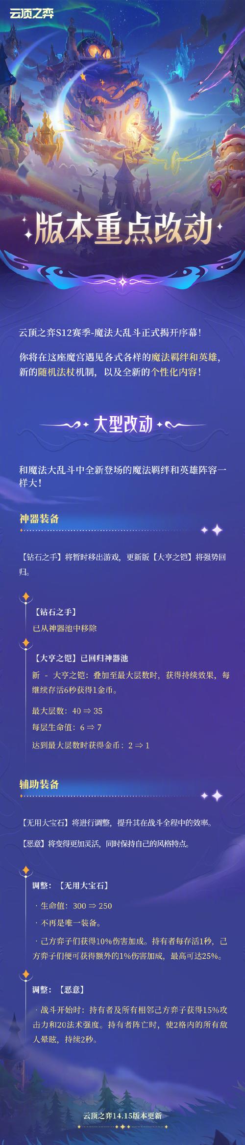 云顶之弈更新公告：新羁绊、新机制详解