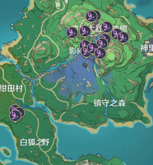 原神鸣草全收集路线图：高效采集宵宫突破材料