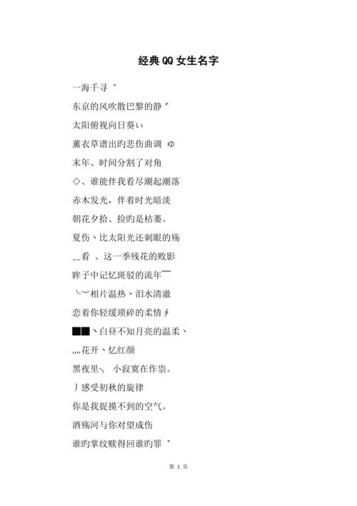 QQ起名字大全：男生女生QQ昵称大全