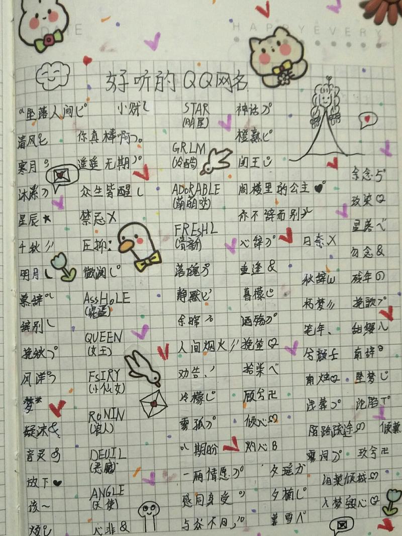 QQ起名字大全：男生女生QQ昵称大全